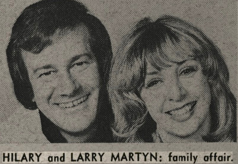 Image shows left to right: Larry Martyn, Hilary Martyn Image shows left to right: Larry Martyn, Hilary Martyn