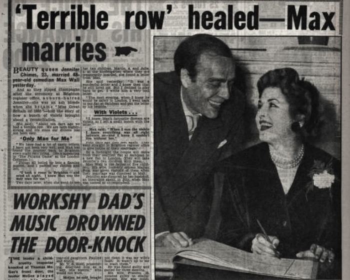 Newspaper headline: 'Terrible row' healed - Max marries Newspaper headline: 'Terrible row' healed - Max marries