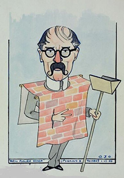 Cartoon of 'Monsewer' Eddie Gray as Shakespeare's Bottom, 1st December 1956