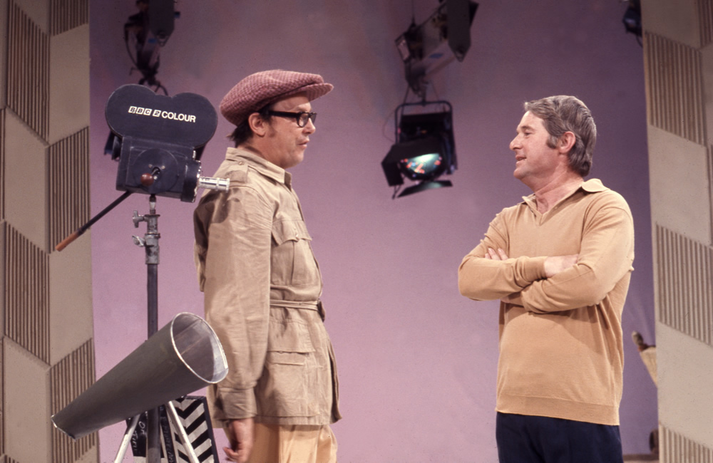 Eric Morecambe as a film director and Ernie Wise as an actor. Image shows from L to R: Eric Morecambe, Ernie Wise. Copyright: BBC History