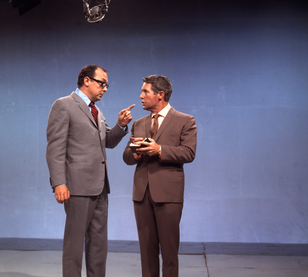 02/09/1968. Image shows from L to R: Eric Morecambe, Ernie Wise. Copyright: BBC History