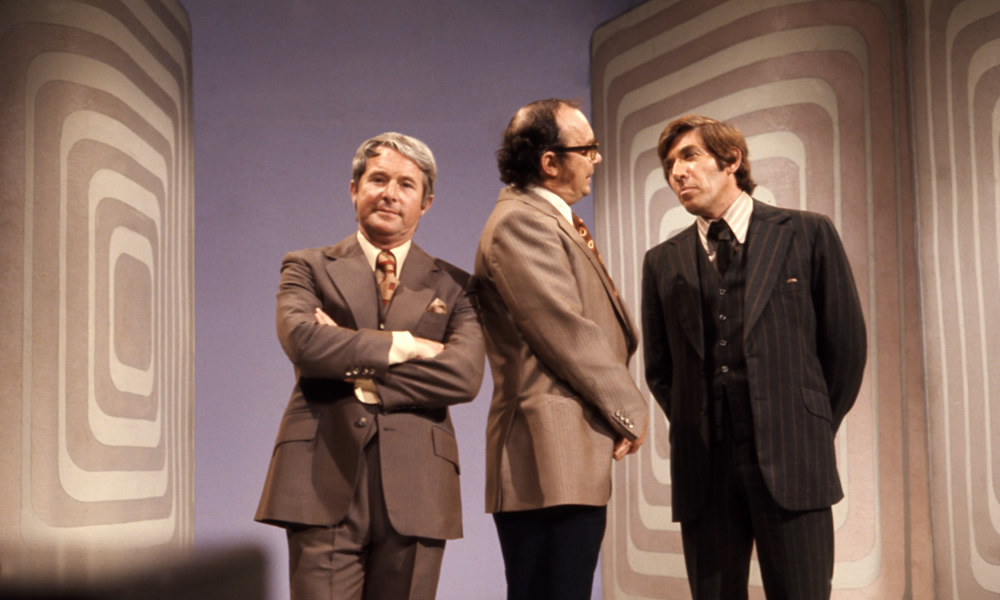 Ernie Wise, Eric Morecambe and Frank Finlay, 02/02/1973. Copyright: BBC History