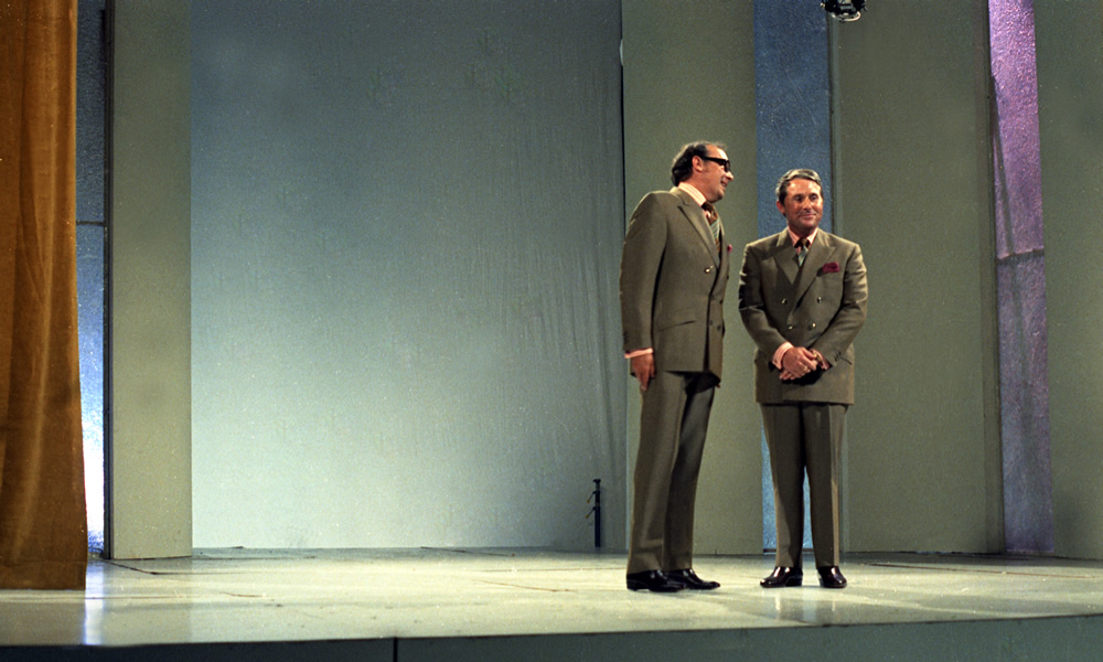 27/07/1969. Image shows from L to R: Eric Morecambe, Ernie Wise. Copyright: BBC History