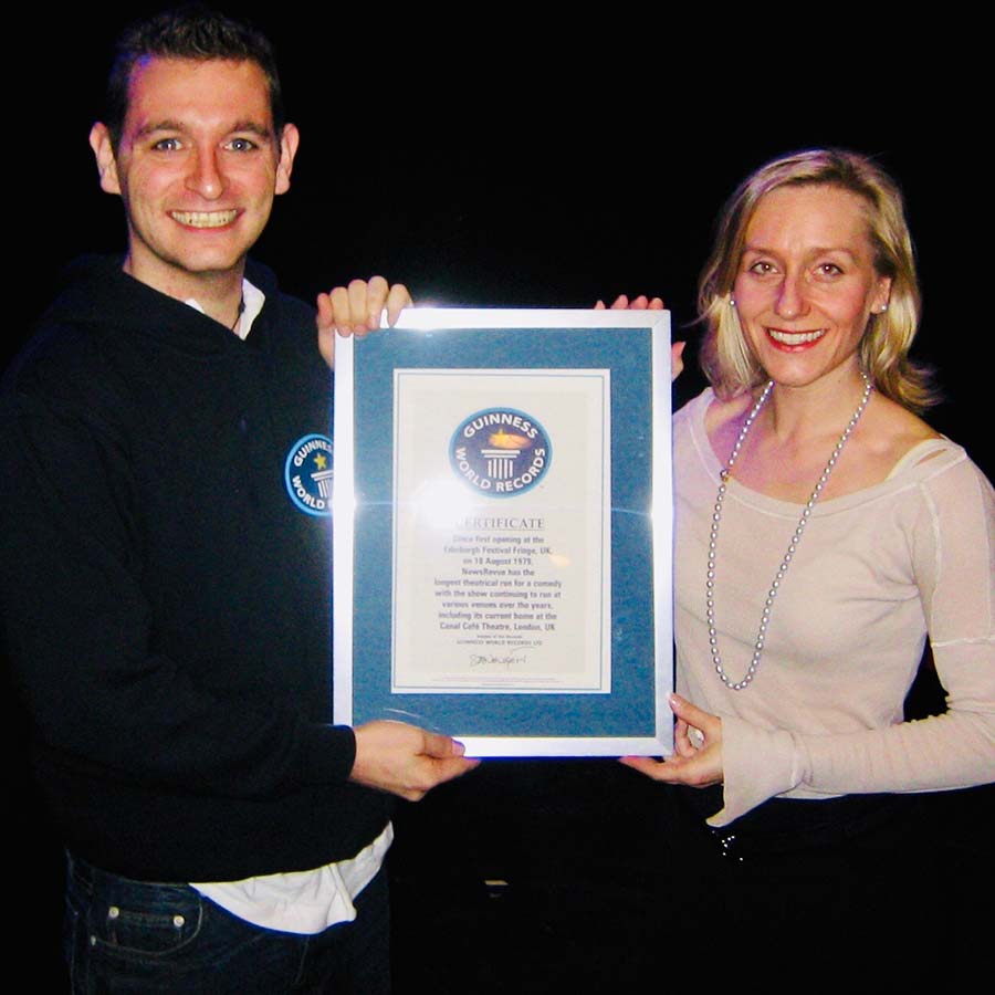 A Guinness World Records official and Emma Taylor