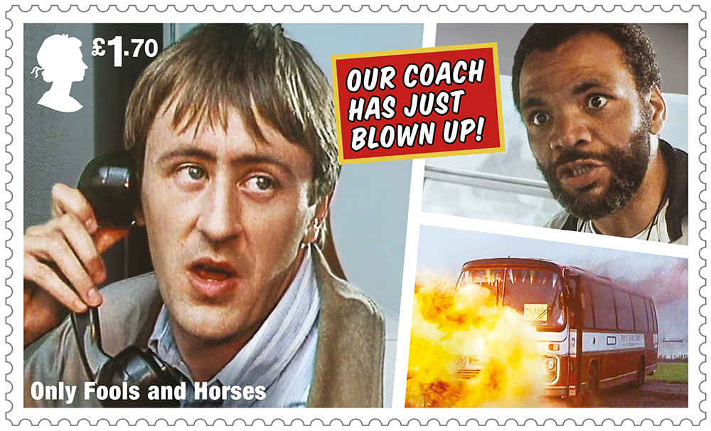 Only Fools And Horses stamp - Our coach has just blown up!