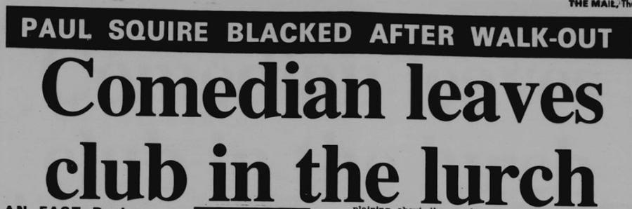 Paul Squire featured in a newspaper headline Paul Squire featured in a newspaper headline