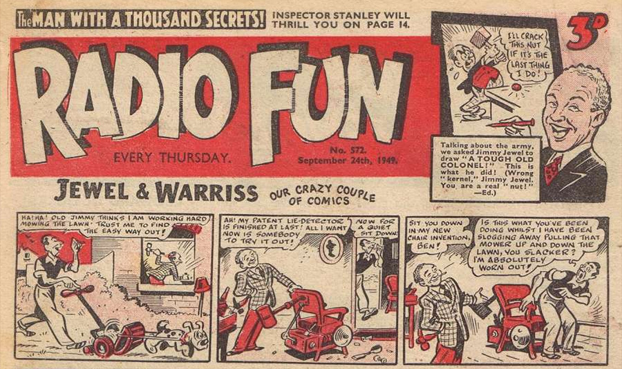 Part of a 1949 Radio Fun comic strip about Jimmy Jewel and Ben Warriss