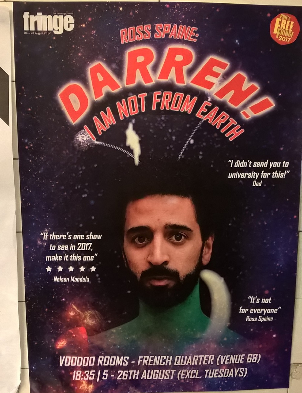 Ross Spaine: Darren! I Am Not From Earth