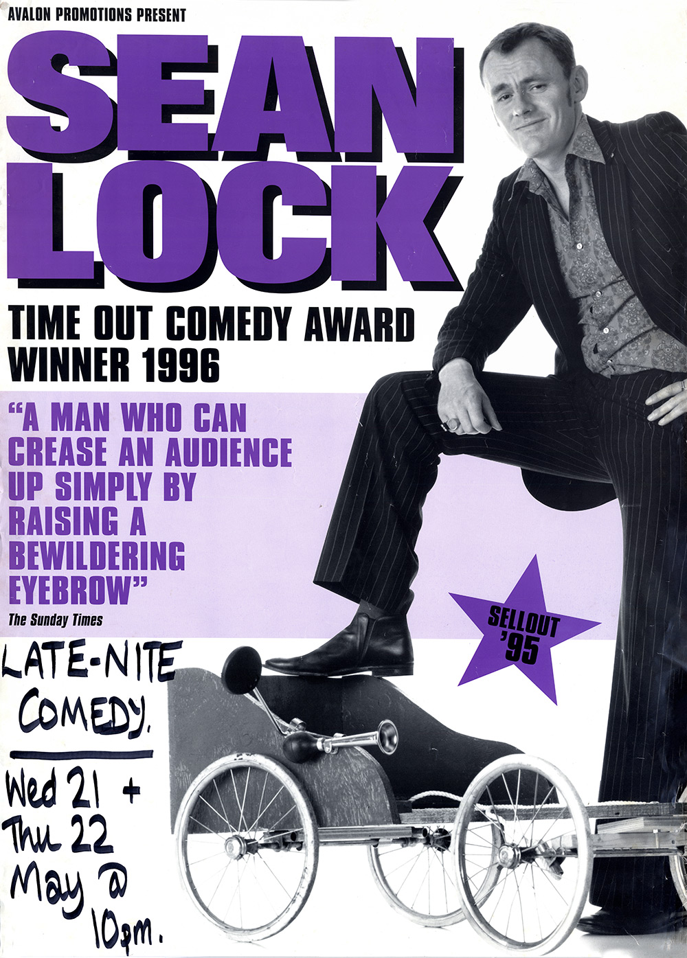 Sean Lock 1990s poster. Sean Lock