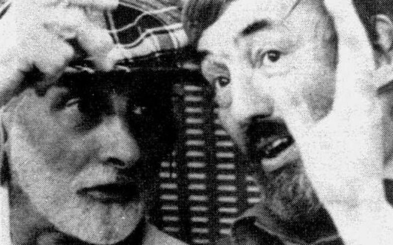 Image shows left to right: Spike Milligan, Jack Hobbs