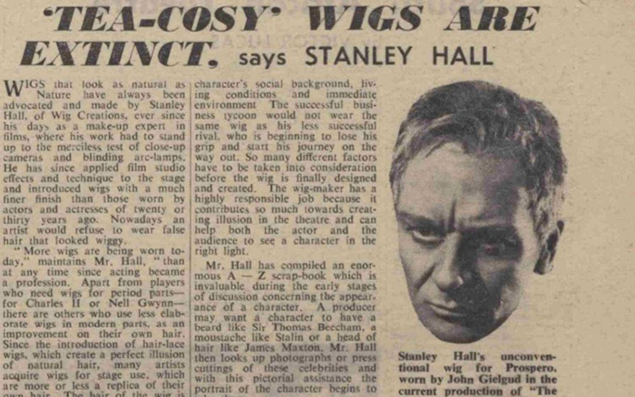 'Tea-Cosy' Wigs Are Extinct says Stanley Hall