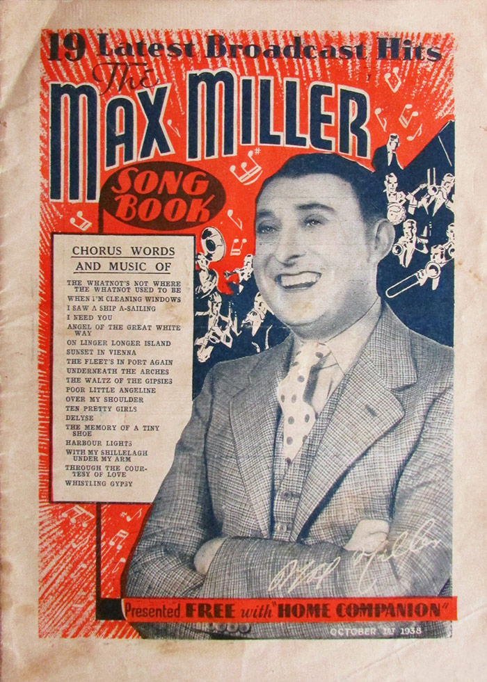 The Max Miller Song Book cover. Max Miller