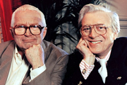 Perry And Croft: Made In Britain. Image shows from L to R: David Croft, Jimmy Perry. Copyright: BBC