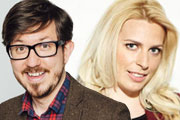 Image shows from L to R: Matthew Crosby, Sara Pascoe