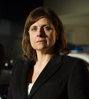 The Wrong Mans. Cox (Rebecca Front). Copyright: BBC / Hulu