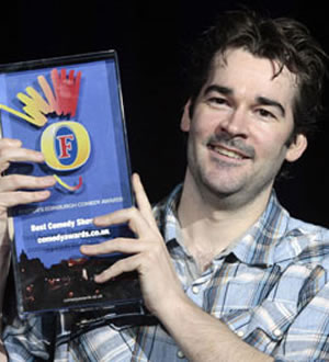 Adam Riches with Edinburgh Comedy Award. Adam Riches