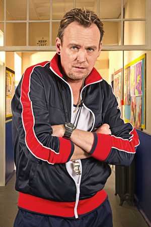 Big School. Mr Gunn (Philip Glenister). Copyright: BBC / King Bert Productions