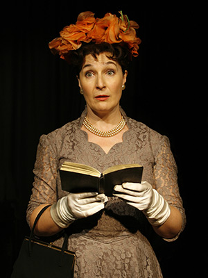 Cheryl Knight as Joyce Grenfell in Turn Back The Clock. Cheryl Knight