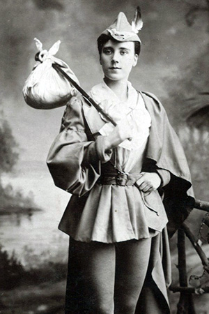 Hetty King pictured in pantomime costume as Dick Whittington. Hetty King