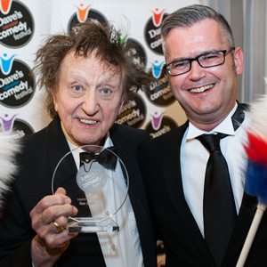 Image shows from L to R: Ken Dodd, Geoff Rowe