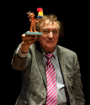 Ken Dodd receiving the Aardman Slapstick Comedy Legend Award. Ken Dodd