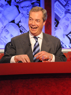 Have I Got News For You. Nigel Farage. Copyright: BBC / Hat Trick Productions