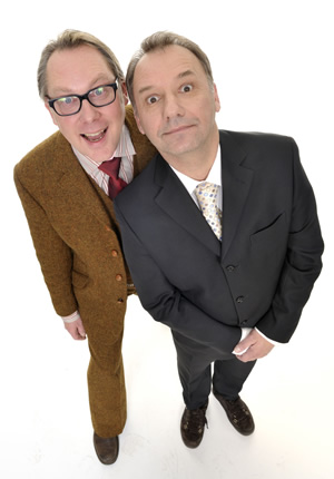 Shooting Stars. Image shows from L to R: Vic Reeves, Bob Mortimer. Copyright: Channel X / Pett Productions