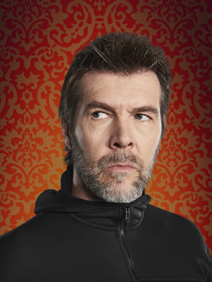 TASKMASTER CAPS — [ID: Four screencaps from Taskmaster. Rhod Gilbert