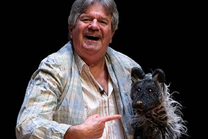 Bob Carolgees makes a last appearance with Spit the Dog at TISWAS reunion - April 2022. Bob Carolgees. Copyright: David Betteridge