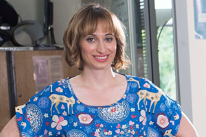 Damned. Natalie Moore (Isy Suttie). Copyright: What Larks Productions