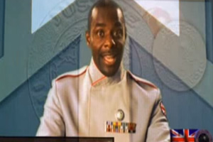 Hyperdrive. Space Marshal Clarke (Paterson Joseph). Copyright: BBC