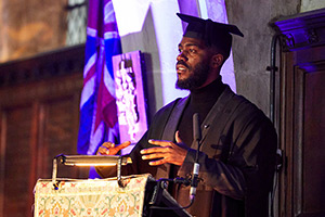 Rose Bruford College ceremony at Parish Church of Holy Trinity. Mo Gilligan