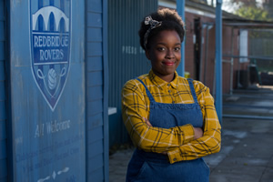 Rovers. Sam Routledge (Lolly Adefope)