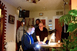 Directing the actor on the short film "Mummy's Voice".. Terry Dray