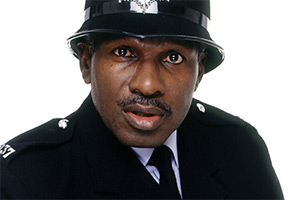 The Thin Blue Line. P.C. Gladstone (Rudolph Walker). Credit: Tiger Aspect Productions