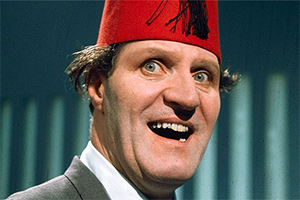 Welch comedian Tommy Cooper, the moment before suffering a massive