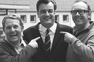 Image shows from L to R: Ernie Wise, Eddie Braben, Eric Morecambe. Copyright: BBC