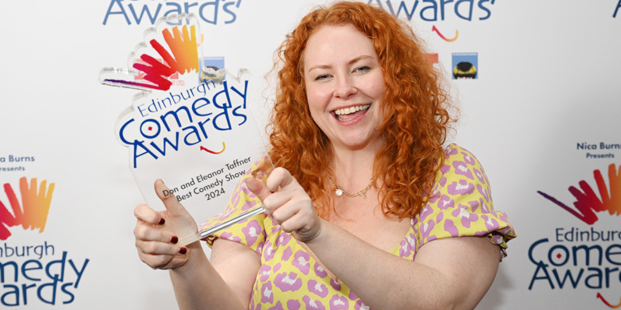 Amy Gledhill with her Edinburgh Comedy Awards trophy for the 2024 Best Comedy Show. Amy Gledhill