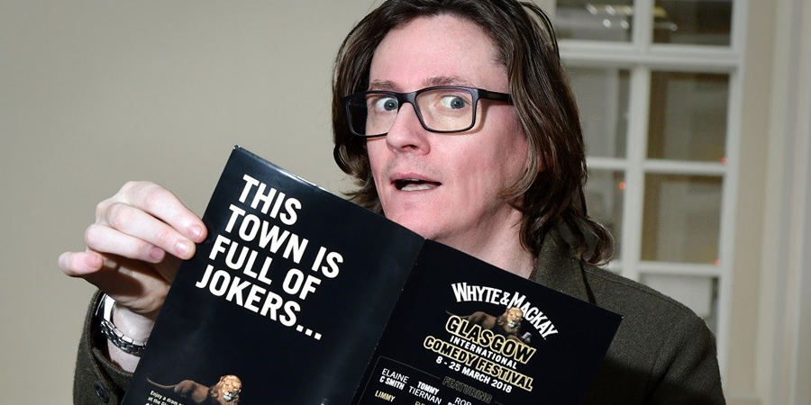 Ed Byrne with the Whyte & Mackay Glasgow International Comedy Festival 2018. Ed Byrne. Copyright: Steve Ullathorne