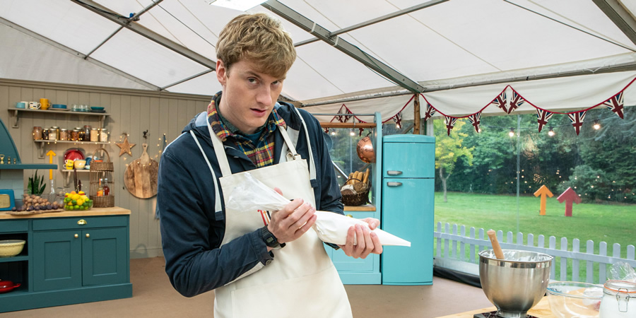 The Great Celebrity Bake Off for Stand Up to Cancer 2019. James Acaster