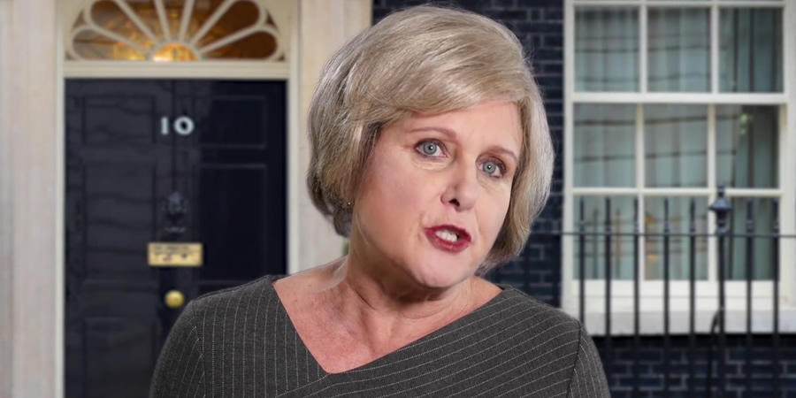 Jan Ravens Theresa May Sitcom. Theresa May (Jan Ravens)