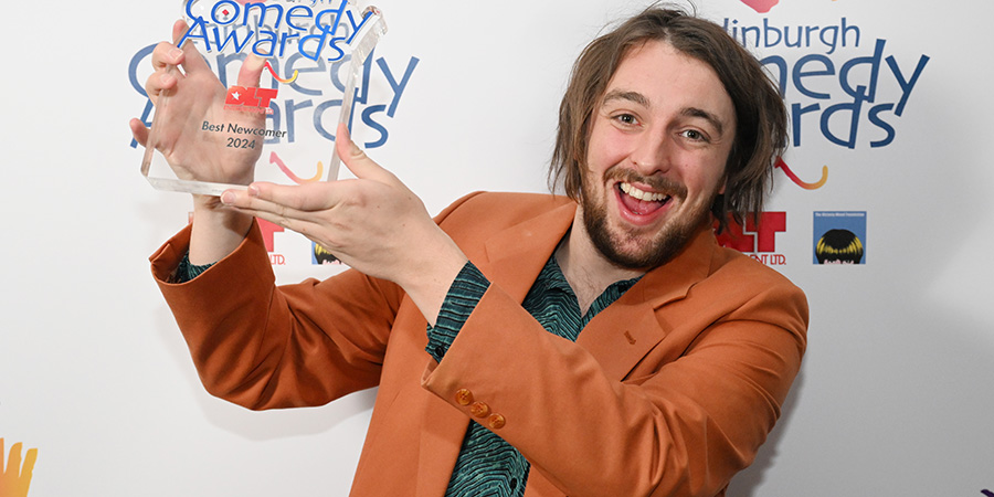 Joe Kent-Walters with his Edinburgh Comedy Awards trophy for the 2024 Best Newcomer. Joe Kent-Walters