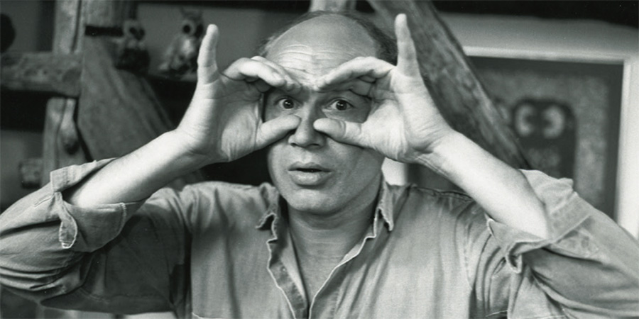 Neil Innes pictured in the 1980s, channelling Salvador Dali. Neil Innes