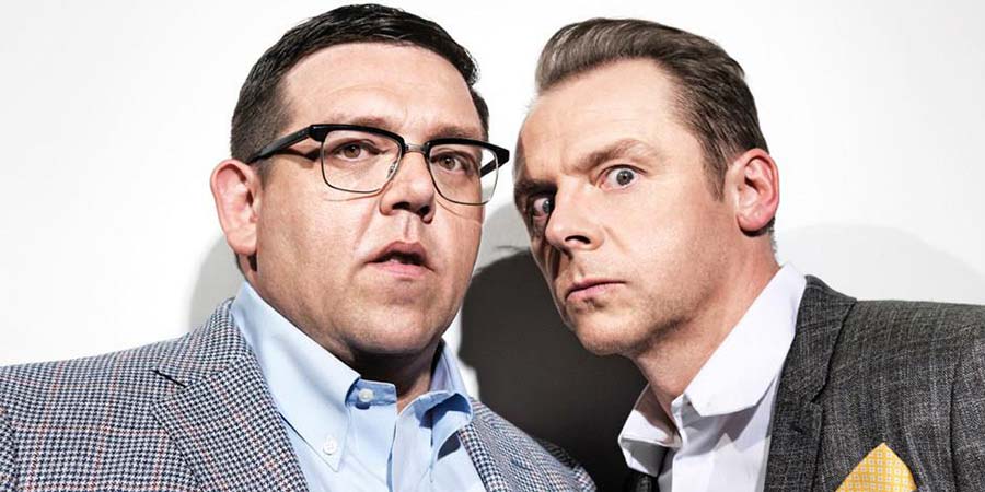 Image shows from L to R: Nick Frost, Simon Pegg