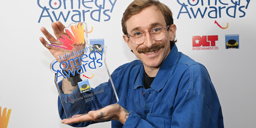 Rob Copland with his Edinburgh Comedy Awards trophy for the 2024 Victoria Wood Award. Rob Copland