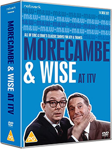 Morecambe & Wise At ITV DVD box set. Image shows from L to R: Eric Morecambe, Ernie Wise. Copyright: Network