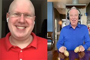 Image shows from L to R: Matt Lucas, Michael Barrymore