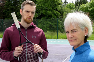 Image shows from L to R: Chris Forbes, Judy Murray