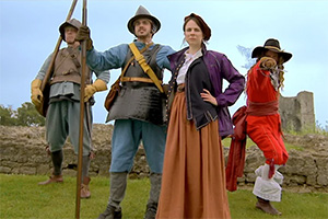 Image shows from L to R: Alex Carter, David Schaal, Cariad Lloyd, Perry Fitzpatrick