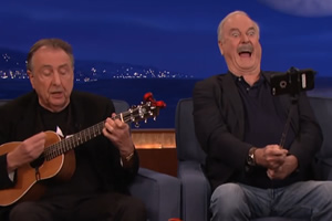 Image shows from L to R: Eric Idle, John Cleese